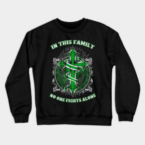 Adrenal Cancer Awareness In This Family No One Fights Alone Crewneck Sweatshirt