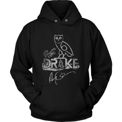 Drake Albums Logo Grey Grunge Unisex Hoodie