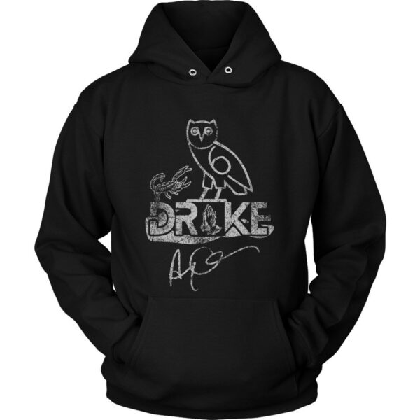 Drake Albums Logo Grey Grunge Unisex Hoodie