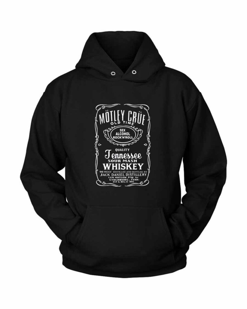 seller Product Online: Motley Crue Jack Daniels Style Logo Unisex Hoodie