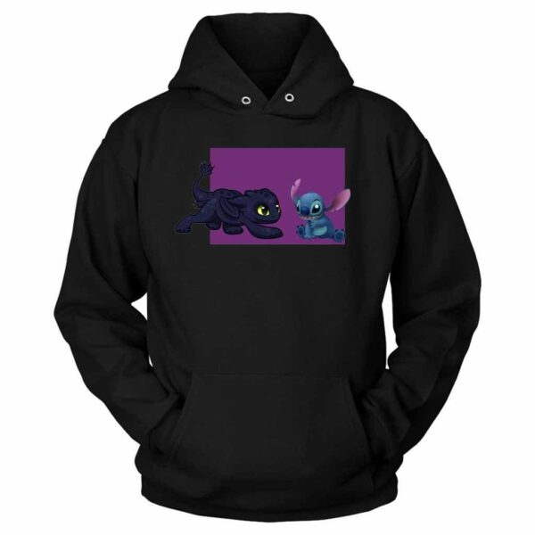 Baby Toothless Dragon And Stitch Unisex Hoodie