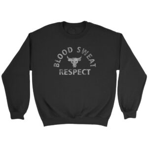 Vintage Blood Sweat Respect The Rock Retro Sweatshirt