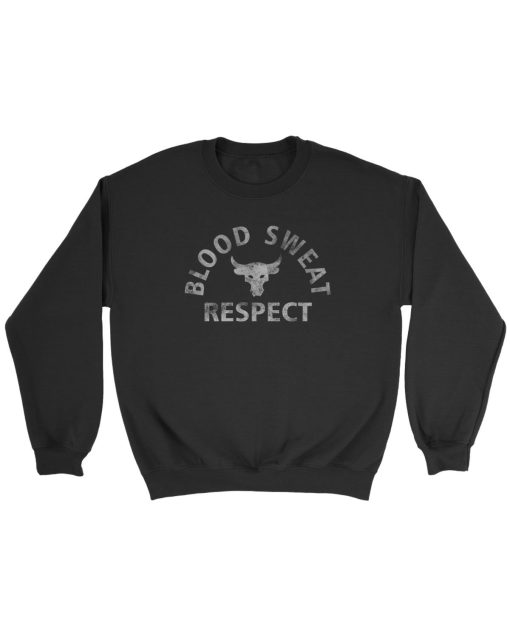 Vintage Blood Sweat Respect The Rock Retro Sweatshirt