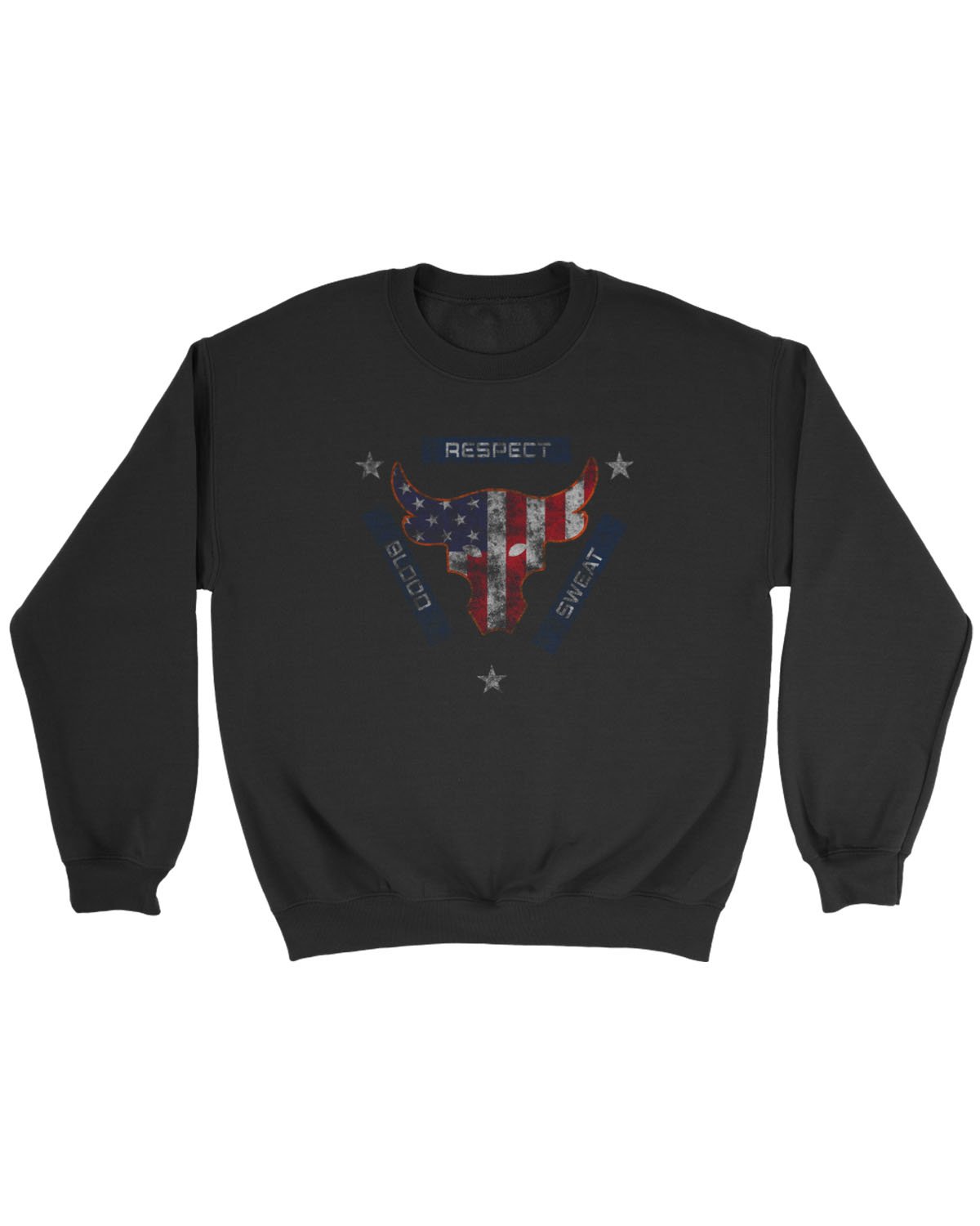 Blood Sweat Respect Usa Flag The Rock Under Armour Project Grunge
Sweatshirt
