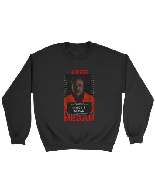 The Walking Dead Free Negan Mugshots Sweatshirt