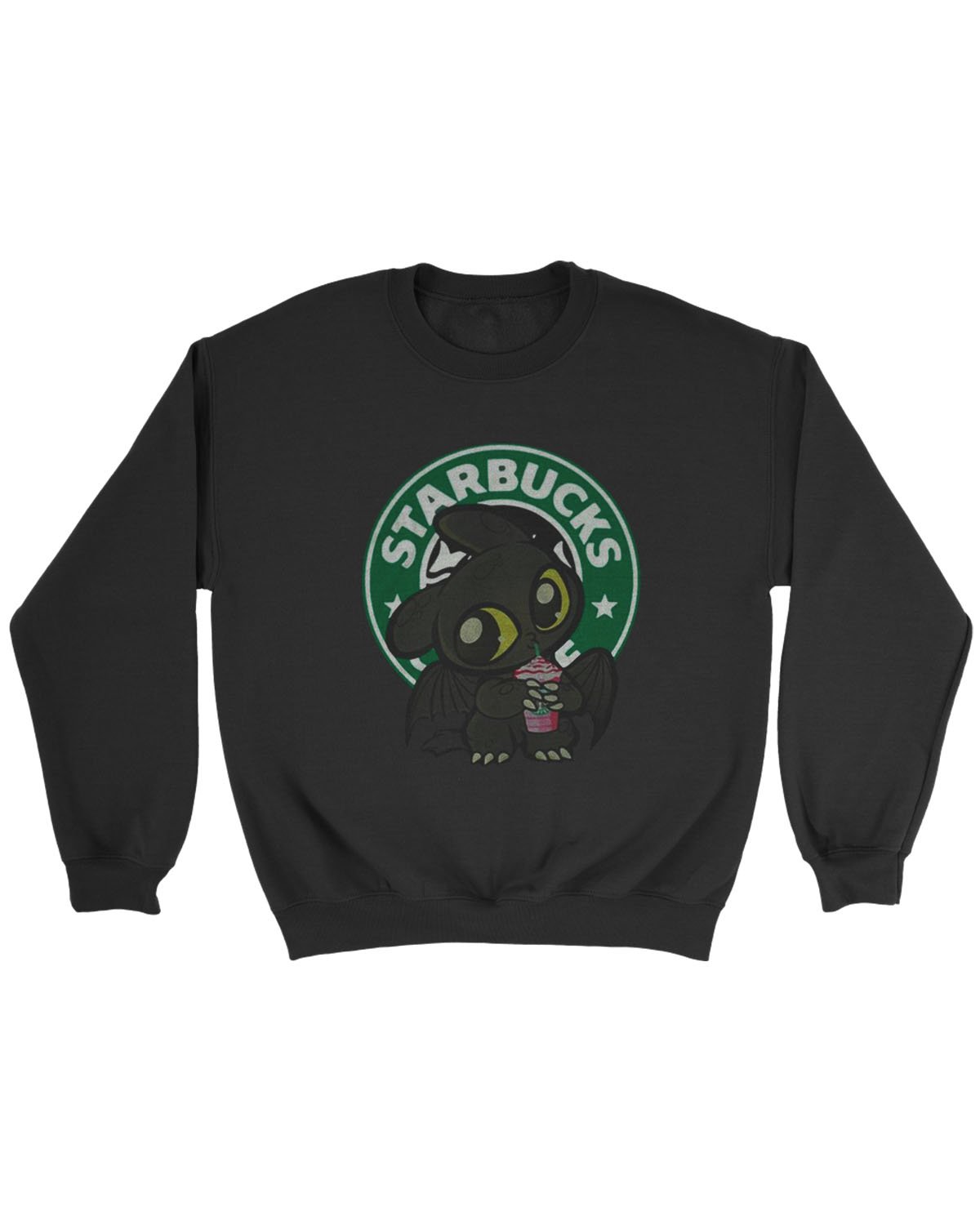 Toothless Drinking Starbucks Coffee Sweatshirt
